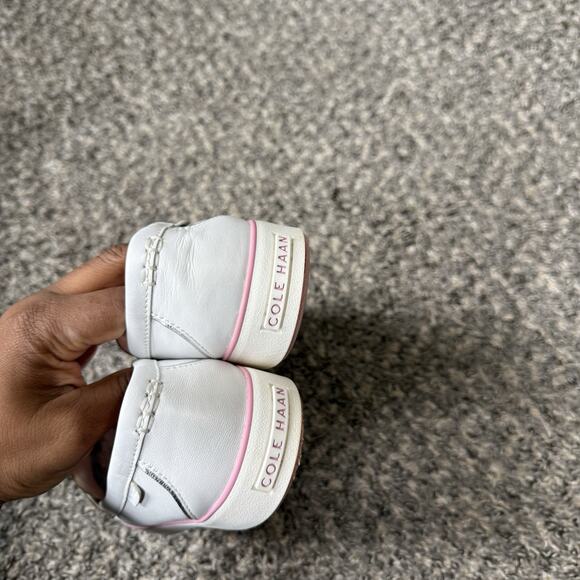 Cole Haan Nantucket 2.0 Penny Loafers White Pink Leather 7 B Shoe - Picture 6 of 9